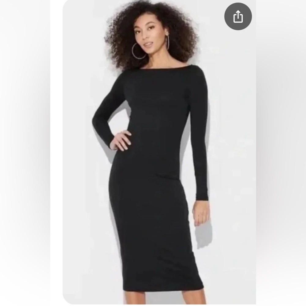 Women’s Medium wild fable Black Long-Sleeve Dress NWT